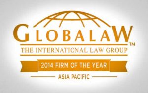 Globalaw Regional firm of the year 2014 Asia Pacific